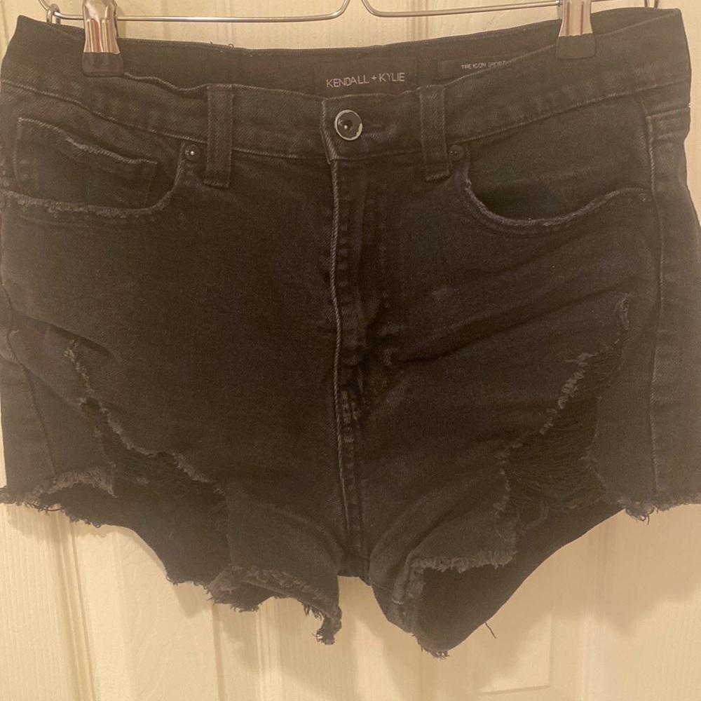 Black jean shorts (size 7/28)